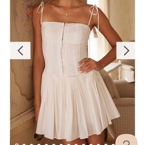 White corset mini dress